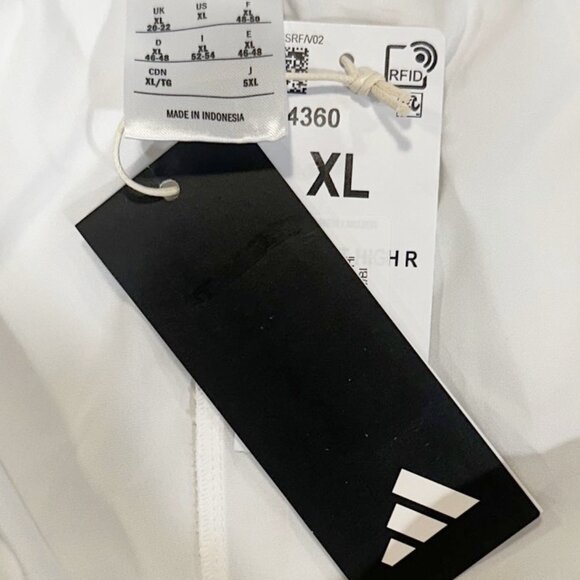 adidas White Athletic Shorts with Black Stripes - Picture 3 of 3